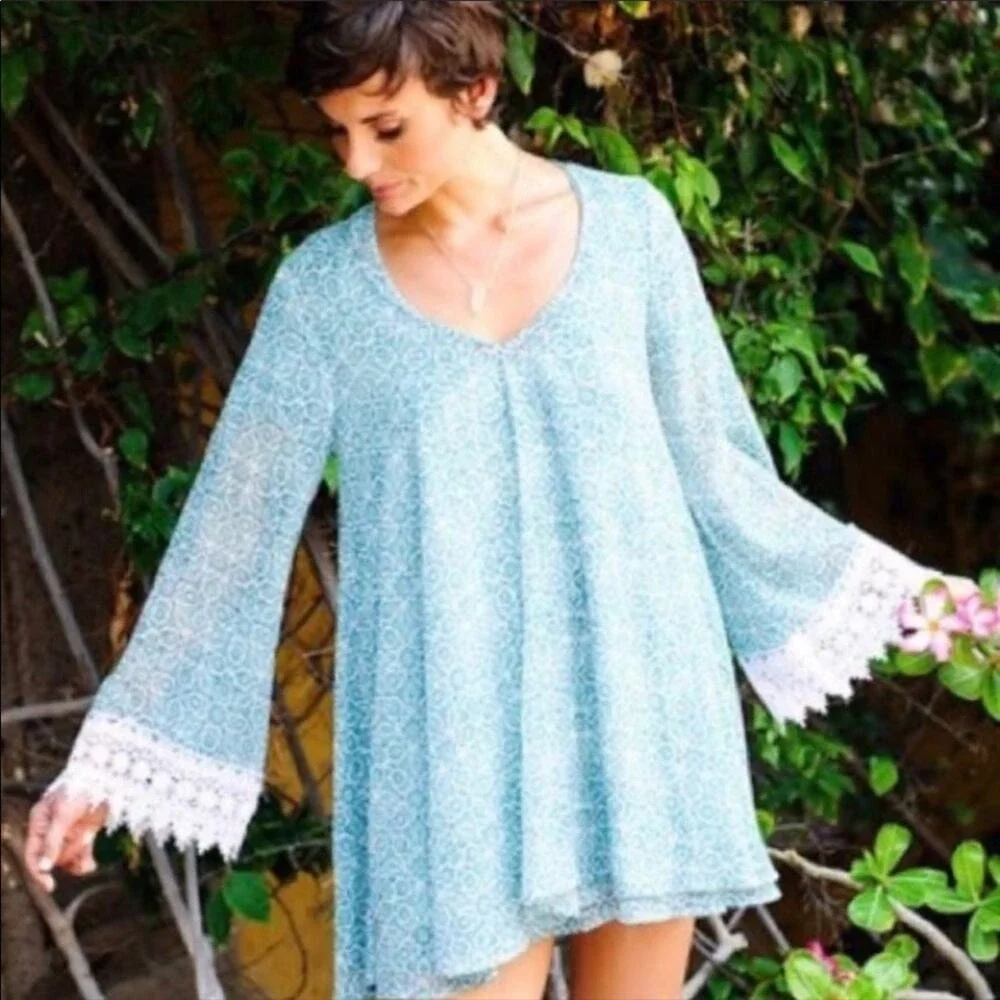 Show Me Your Mumu Womens Mini Dress Size M Boho Feminine Lace Fairy Dainty Indie